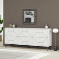 Concu pour salon, buffet gris en panneau de particules