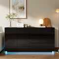 Meuble TV bordeaux 2 portes et 3 tiroirs 160 x 35 x 76 cm