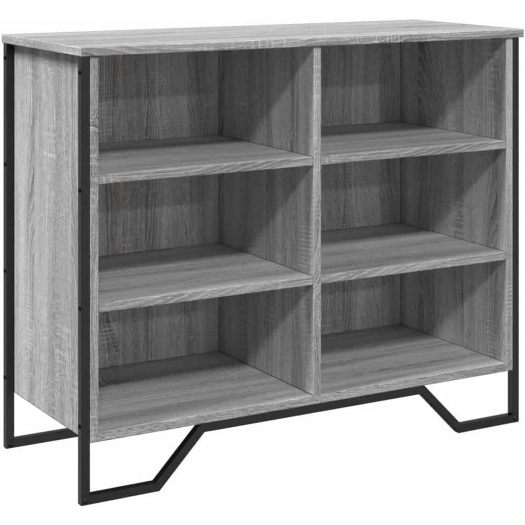 Buffet gris fonce en bois d'ingenierie