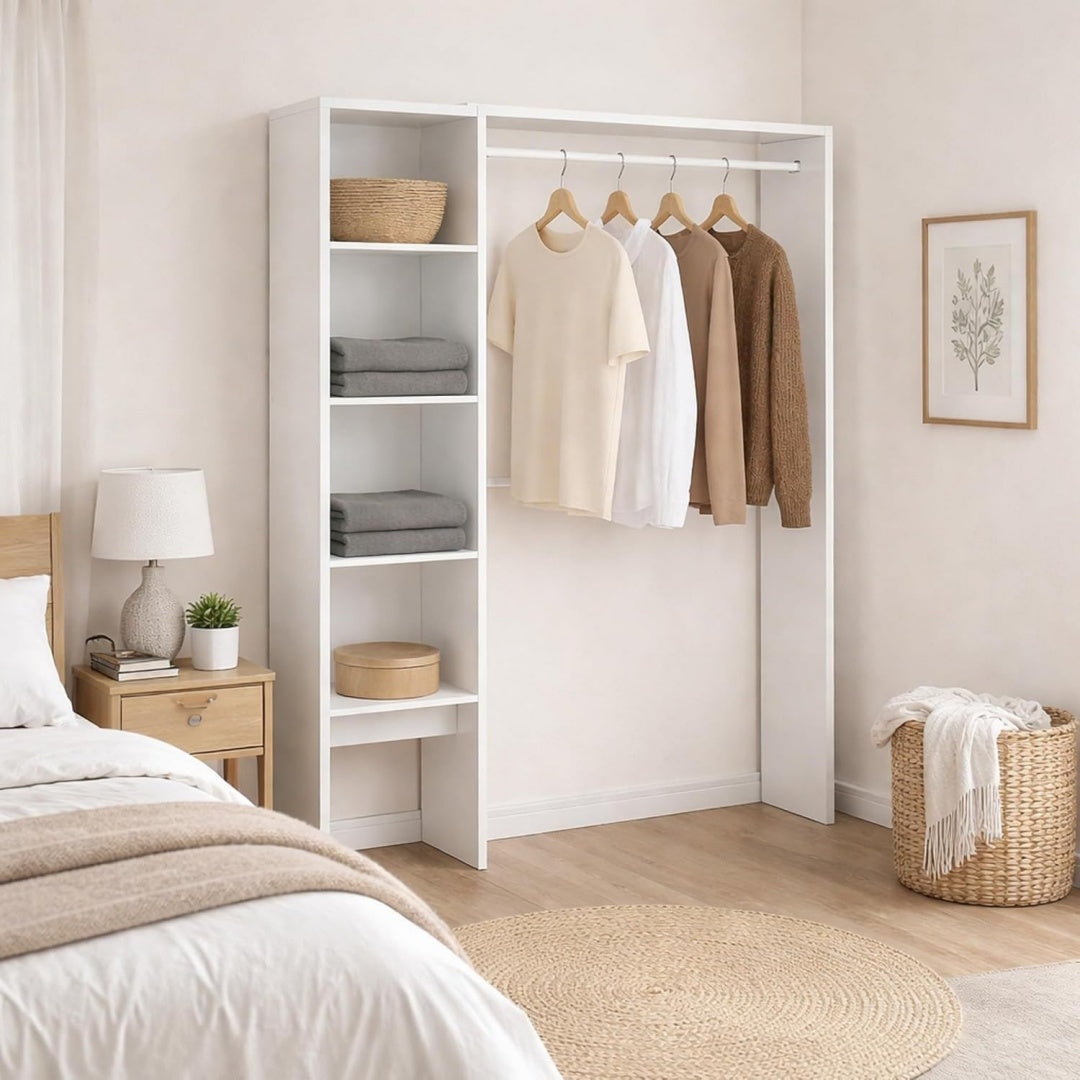 Armoire gris clair pour chambre