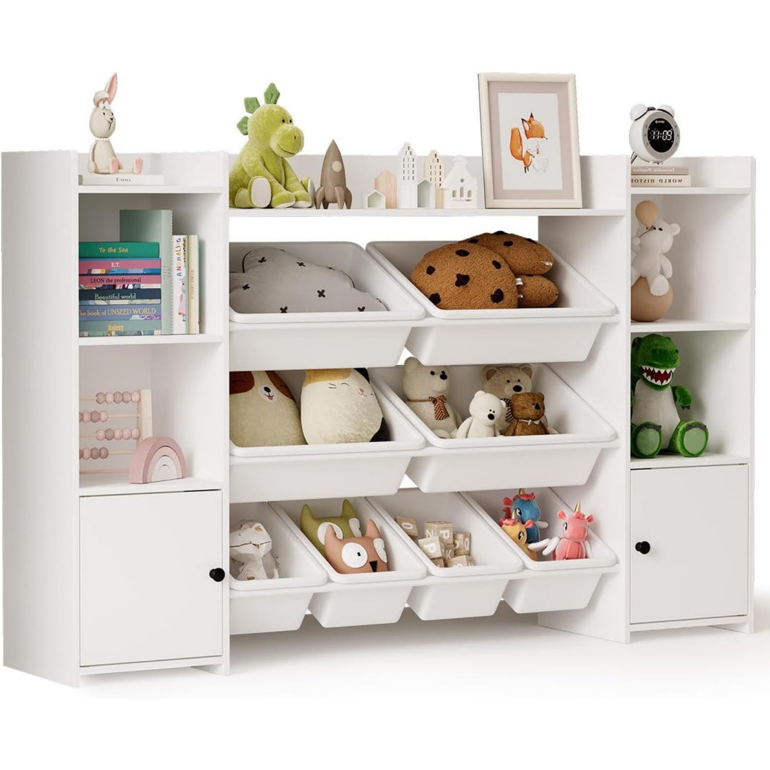 En MDF etagere gris clair 140 x 30 x 90 cm