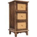 Marron commode 30 x 30 x 63 cm esprit rustique