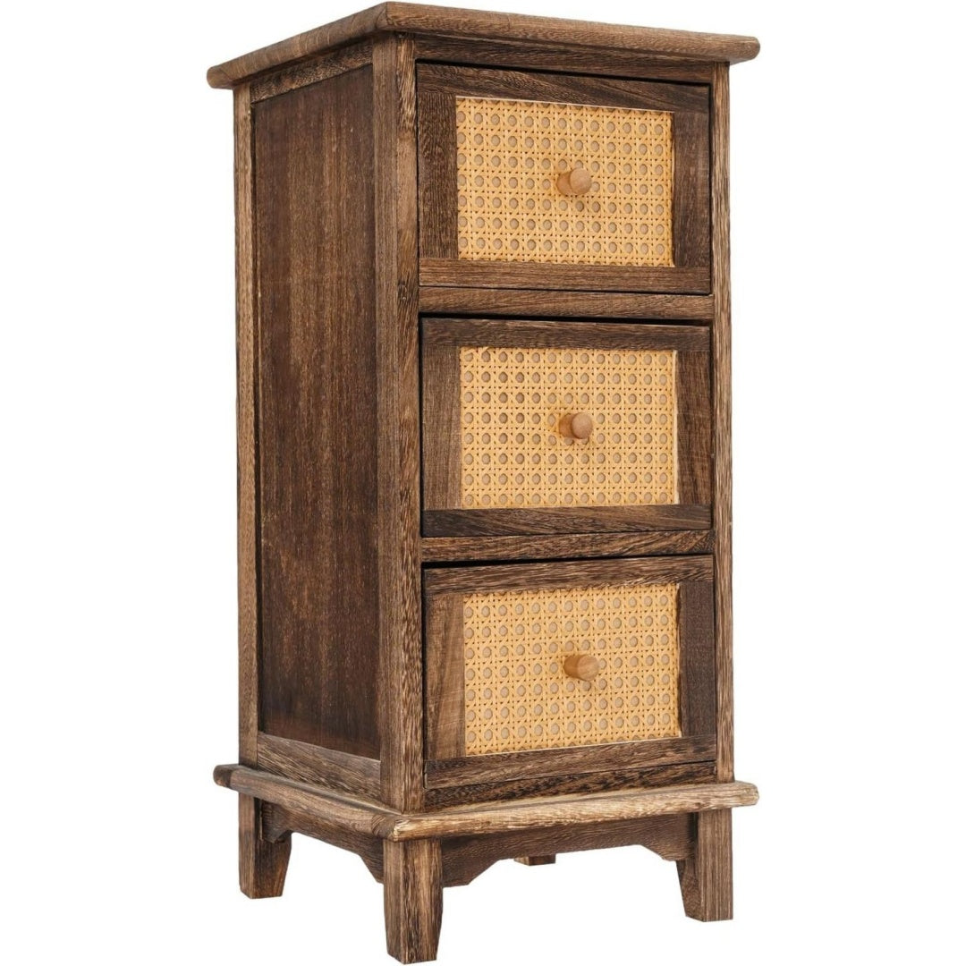 Marron commode 30 x 30 x 63 cm esprit rustique