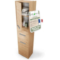 Colonne de rangement beige 30 x 30 x 170 cm