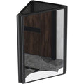 Armoire de rangement avec eclairage LED noir