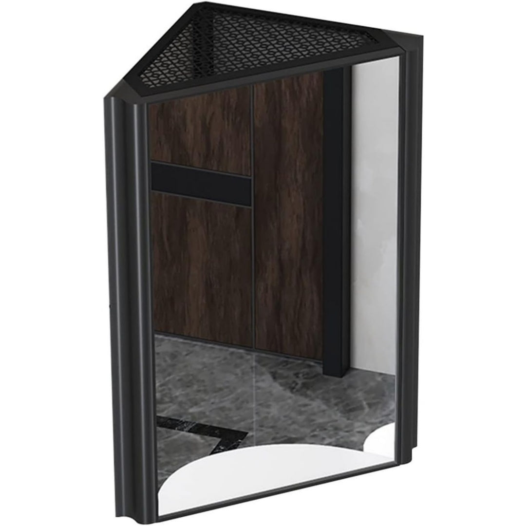 Armoire de rangement avec eclairage LED noir
