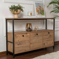 Table tout en bois marron contemporaine