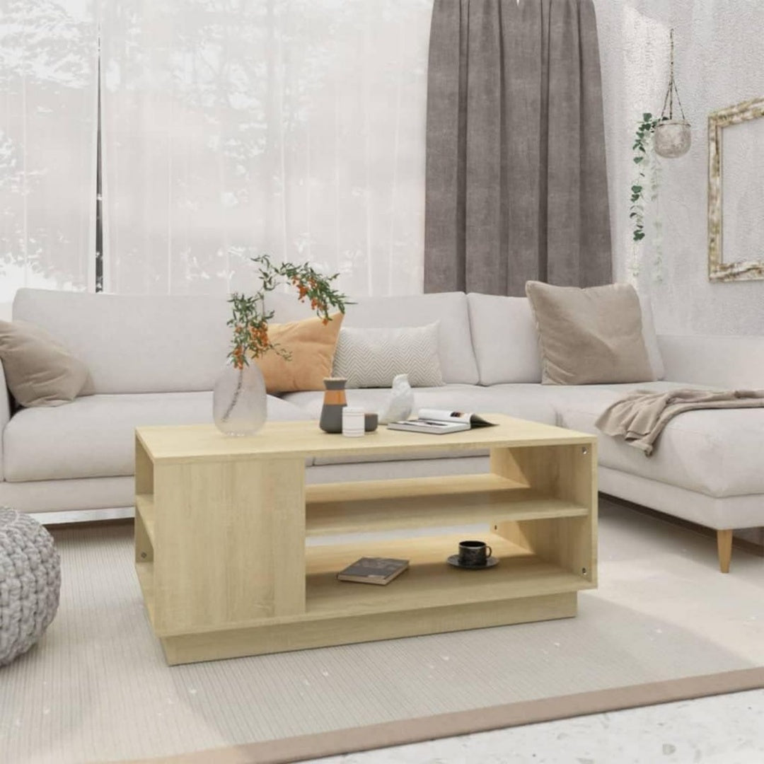 Table basse gris clair 102 x 55 x 43 cm