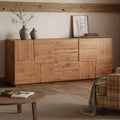 Buffet de salon marron en verre 220 x 44 x 86 cm