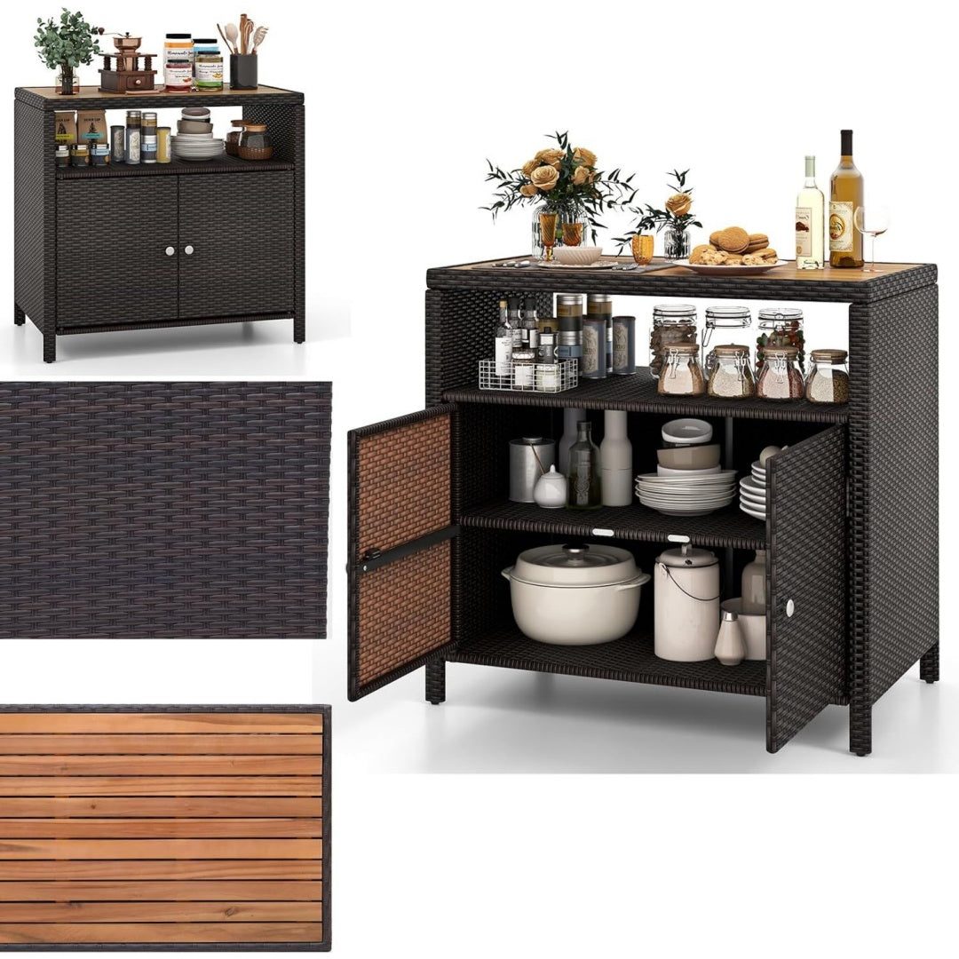 Credence marron 90 cm, de belle finition