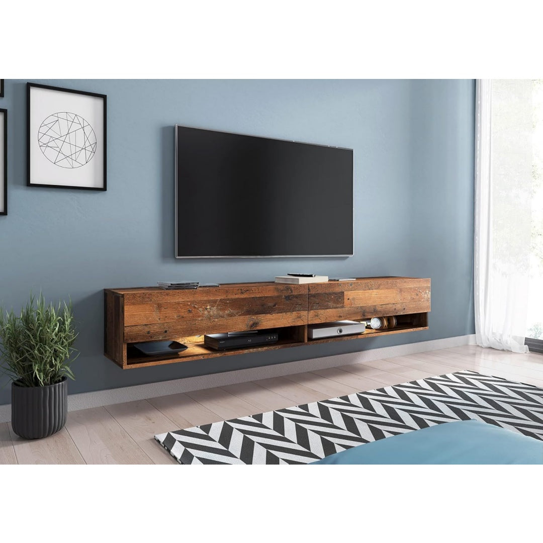 Meuble TV gris 180 cm, de style contemporain