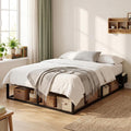 Base de lit gris clair 190 x 140 x 25 cm
